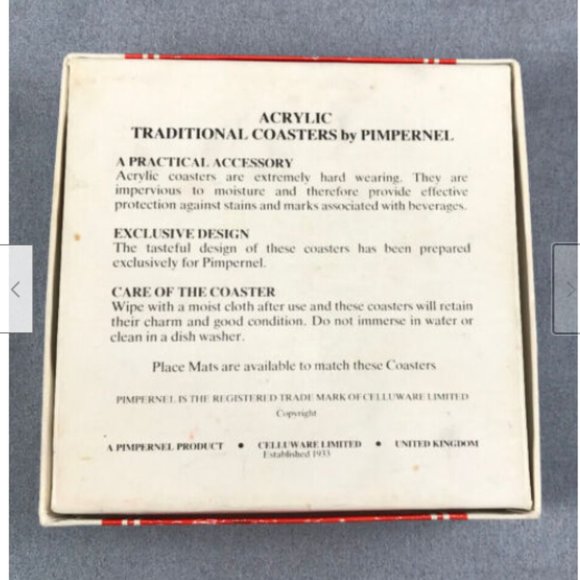 Vtg 6 Acrylic Pimpernel Coasters Wheels Across Australia 0126701 DJ Brennan 1981 - Picture 6 of 6